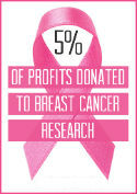 Donate 5% of all profits to Breast cancer research